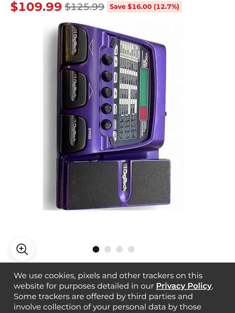 Purple Multi-Effect Guitar Pedal Processor